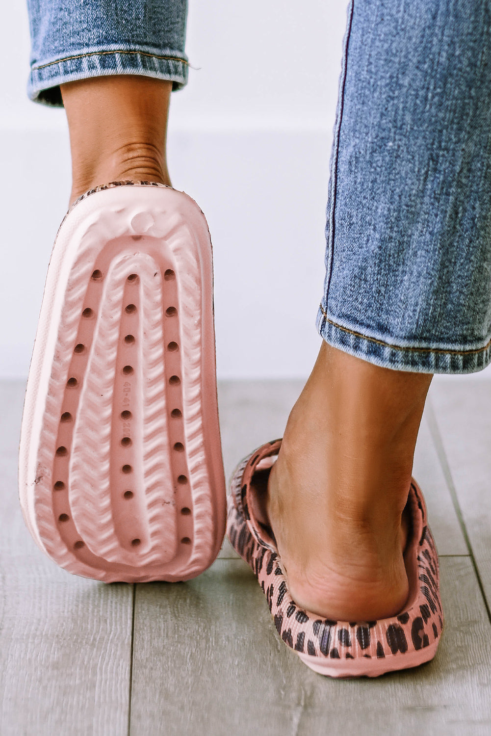 Pink Leopard Cloud Sandals (In-Stock) 5.5, 8, 8.5