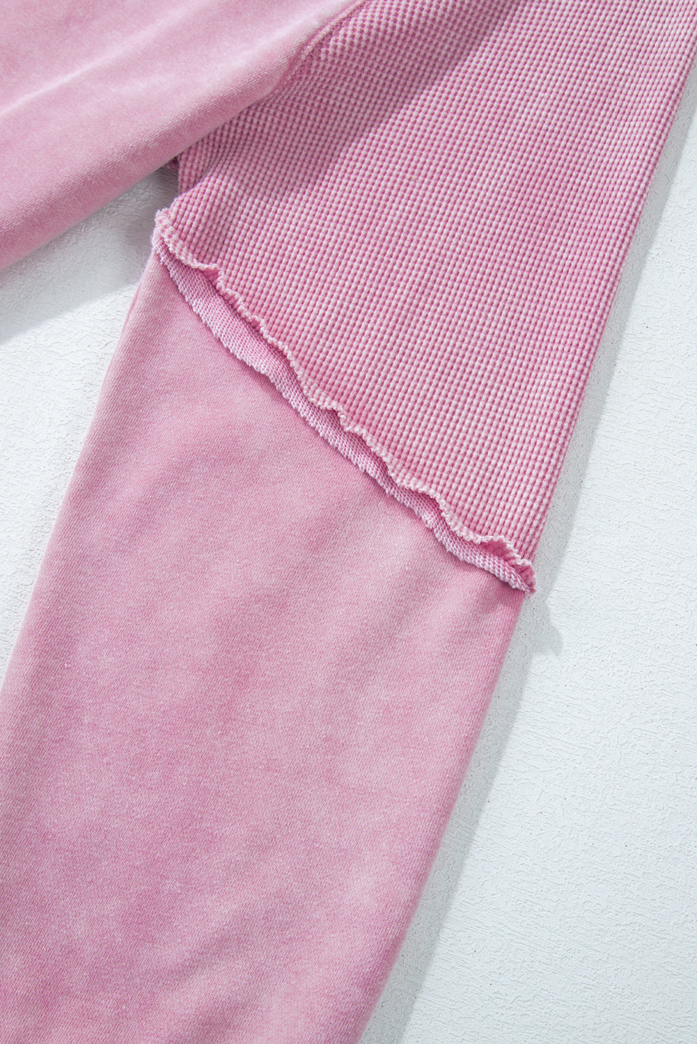 Oversized Waffle Sweatshirt (Pink)