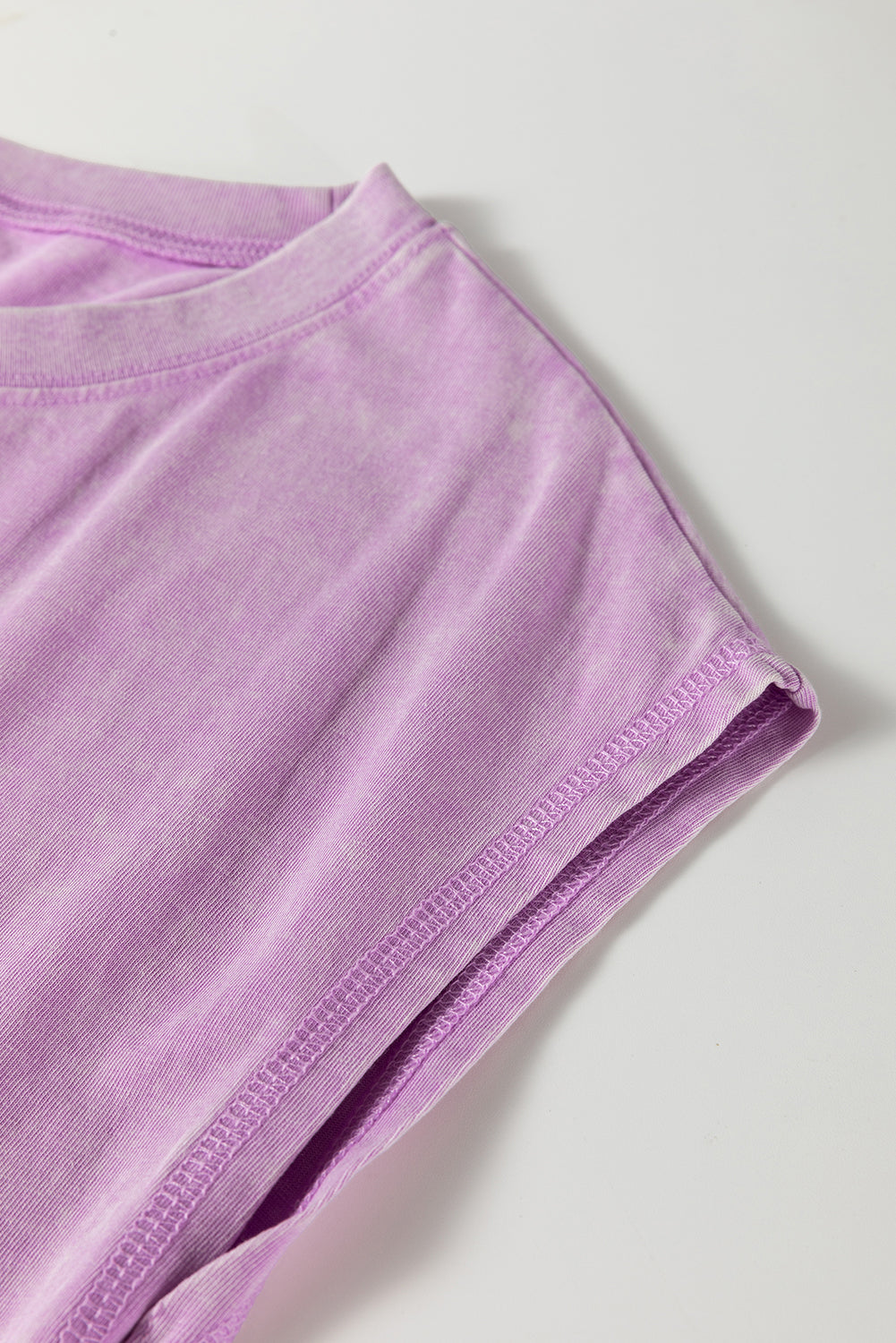Mineral Wash Pocket Shirt Long Dress (Orchid)