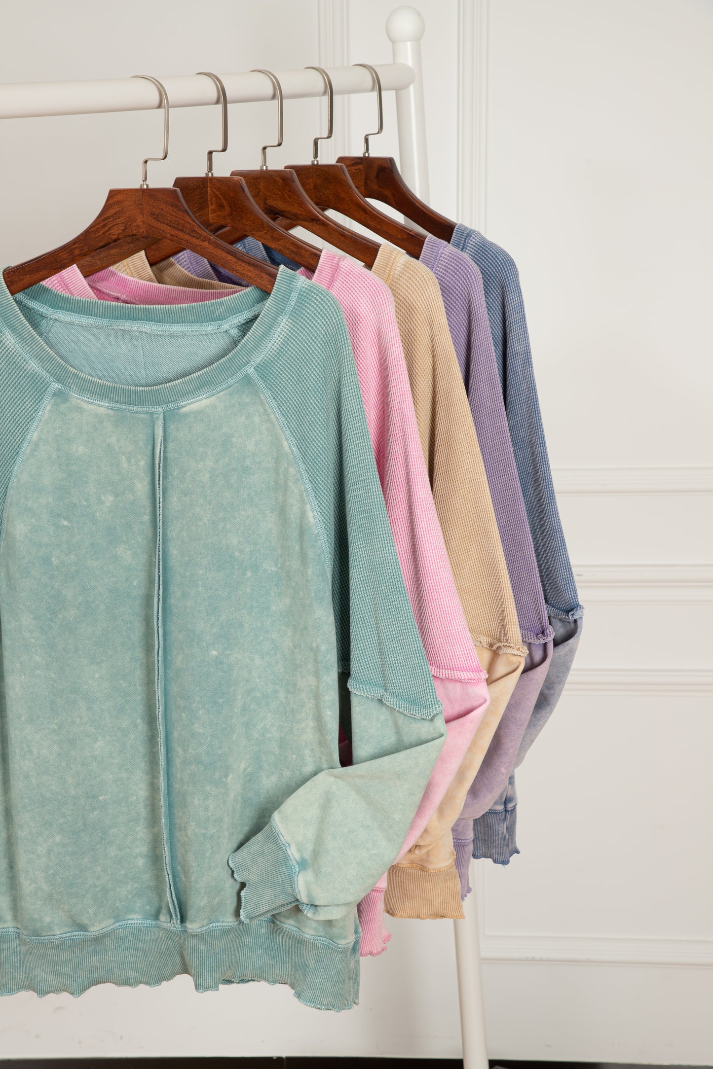 Oversized Waffle Sweatshirt (Tan)
