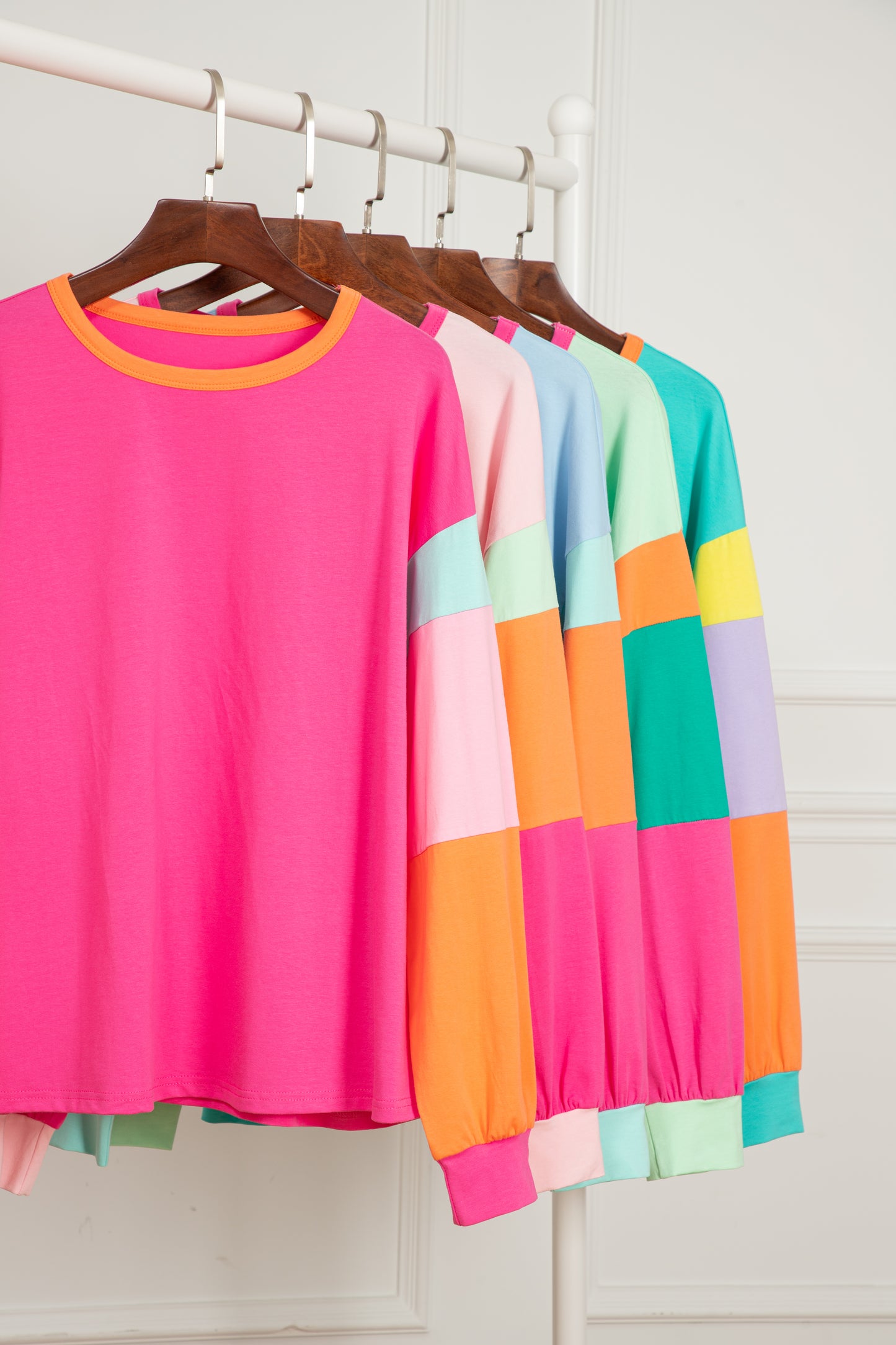 Rose Sherbet Stripe Oversized Top