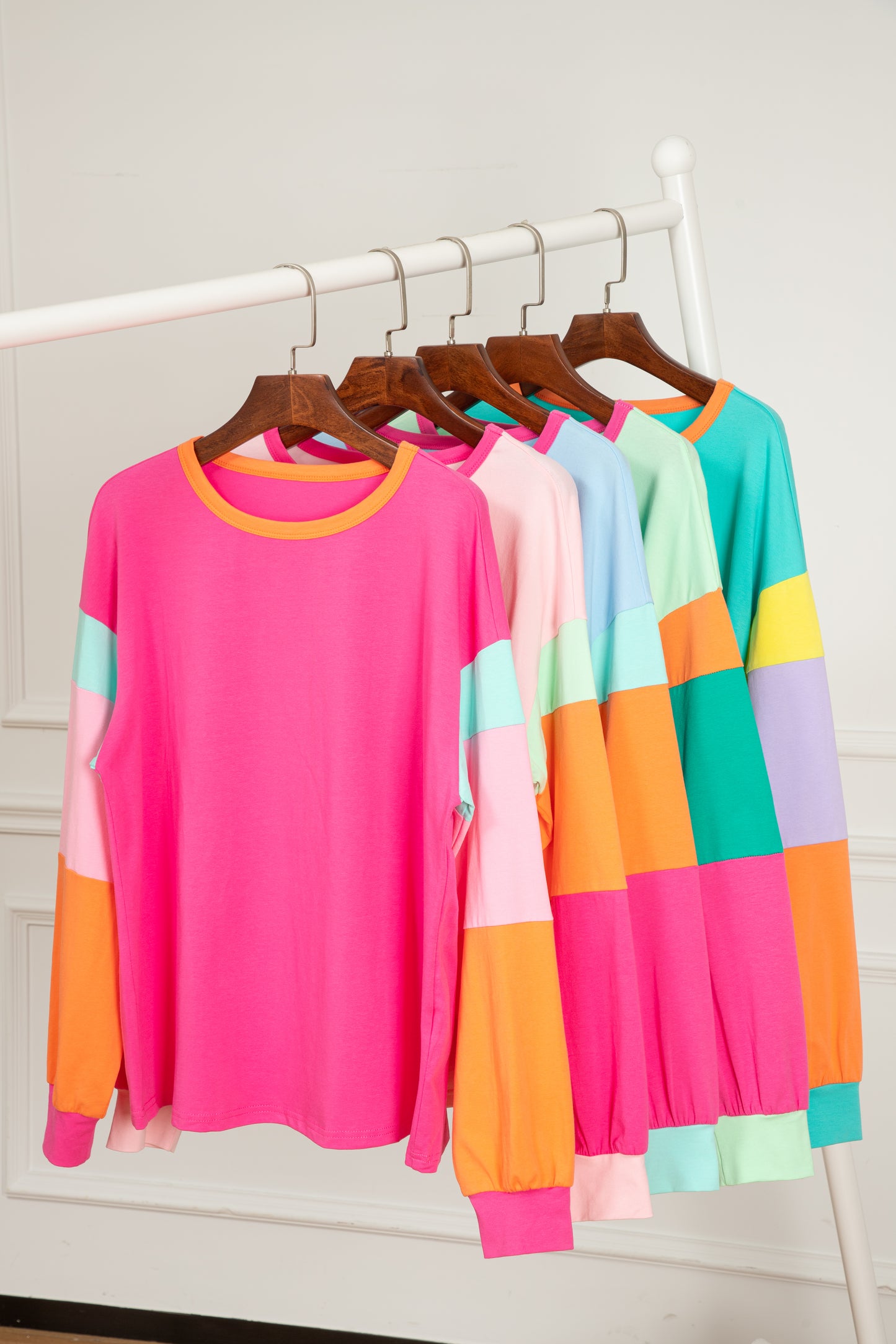 Rose Sherbet Stripe Oversized Top
