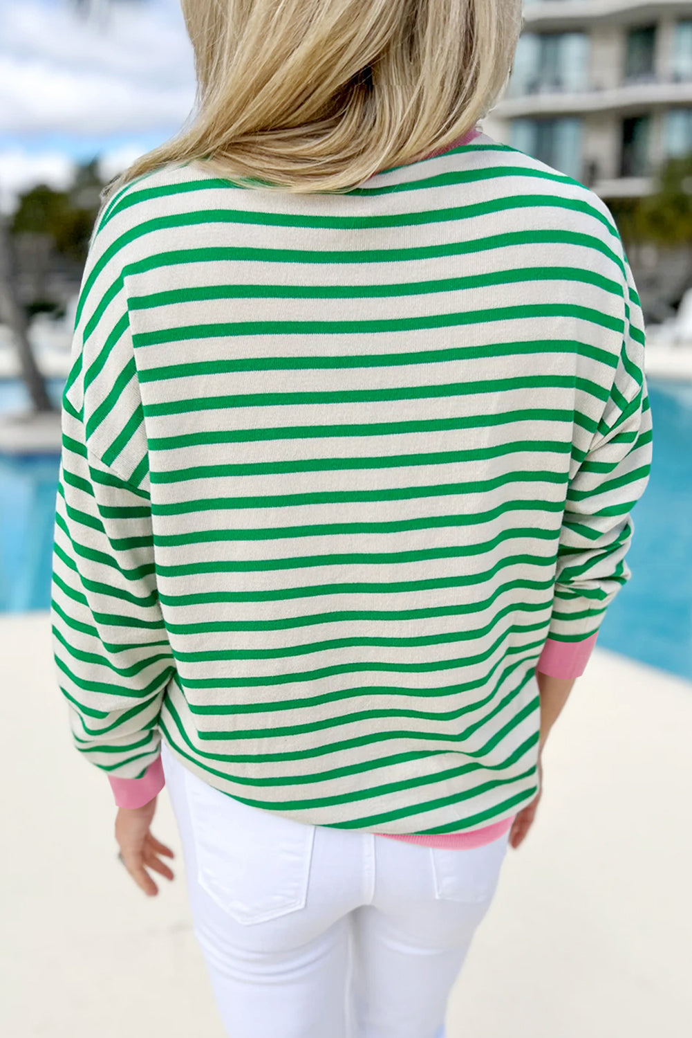 Minty Fresh Stripe Long Sleeve Top