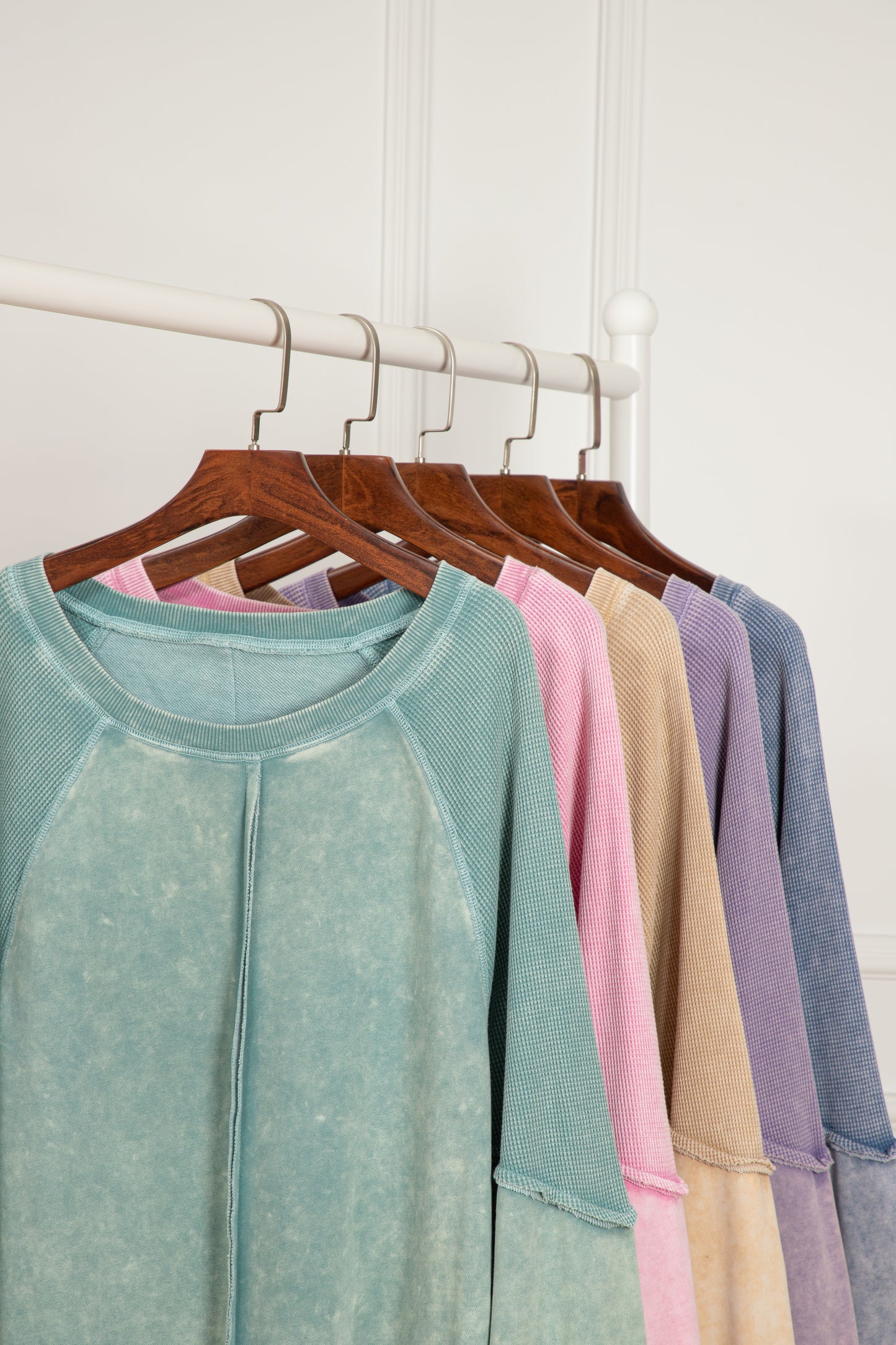 Oversized Waffle Sweatshirt (Pink)