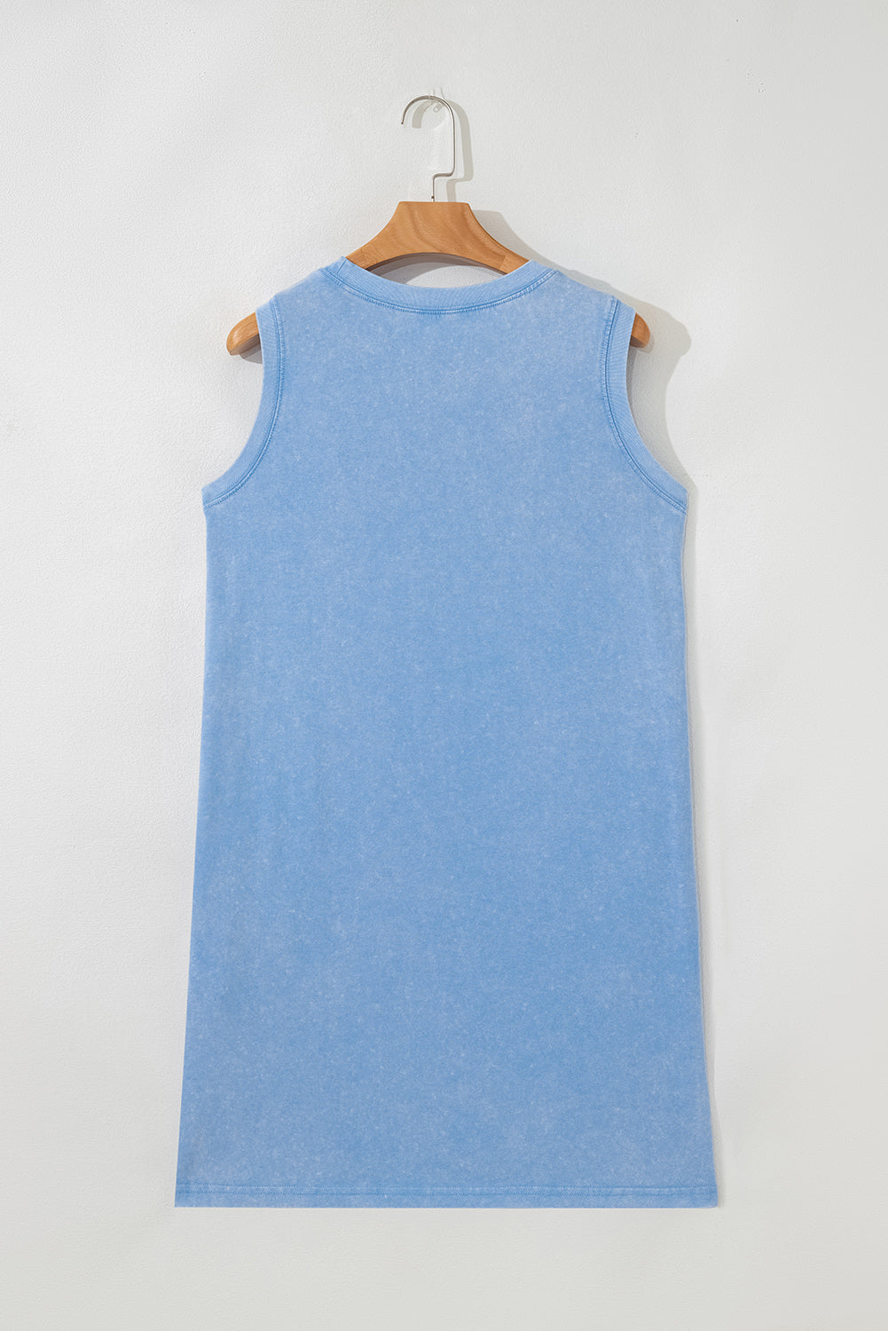Mineral Wash Pocket Tank Dress (Blue)