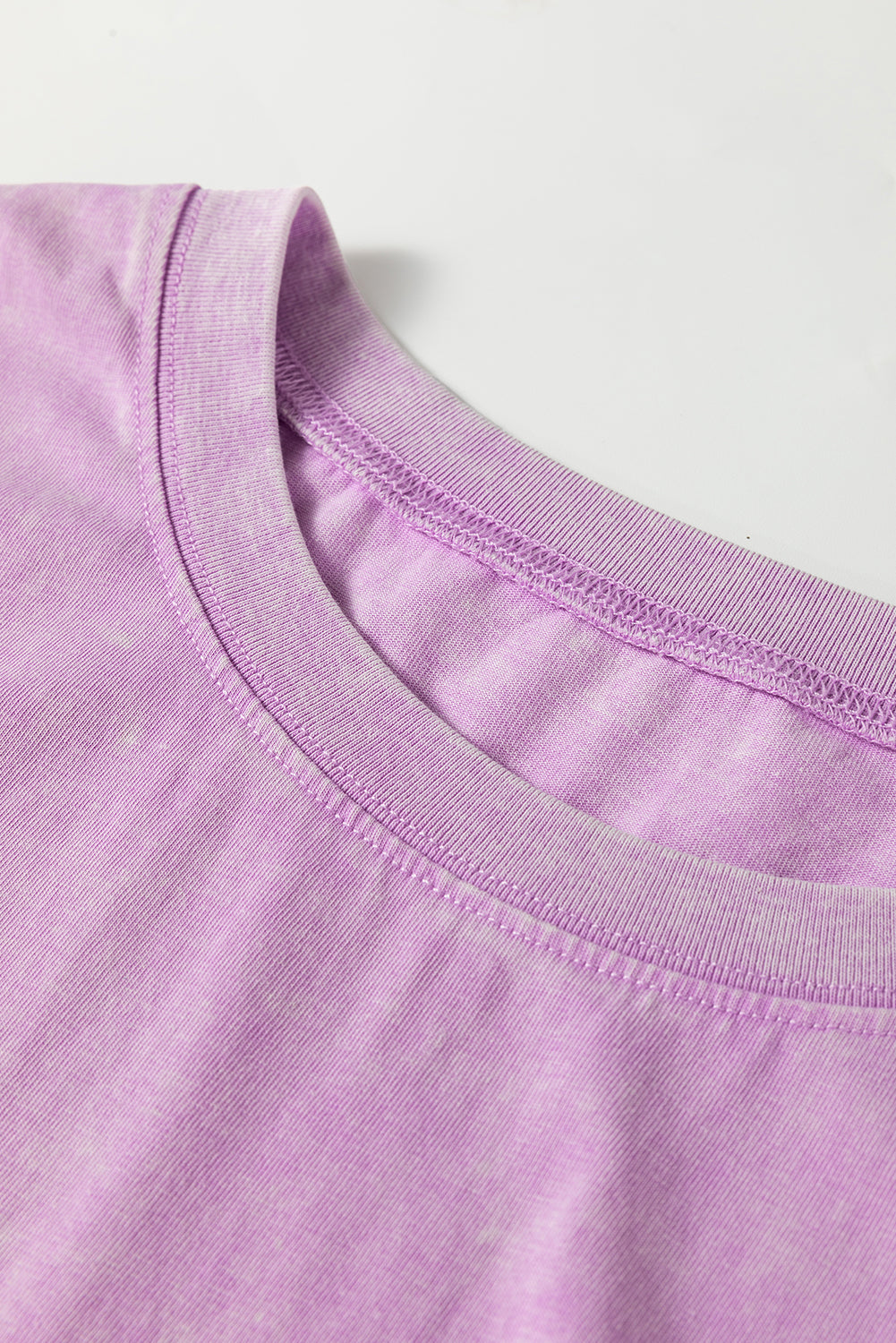 Mineral Wash Pocket Shirt Long Dress (Orchid)