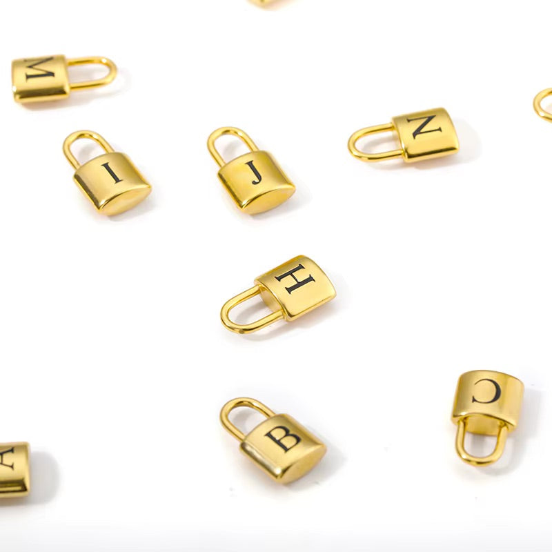 Locked Love Initial Necklace