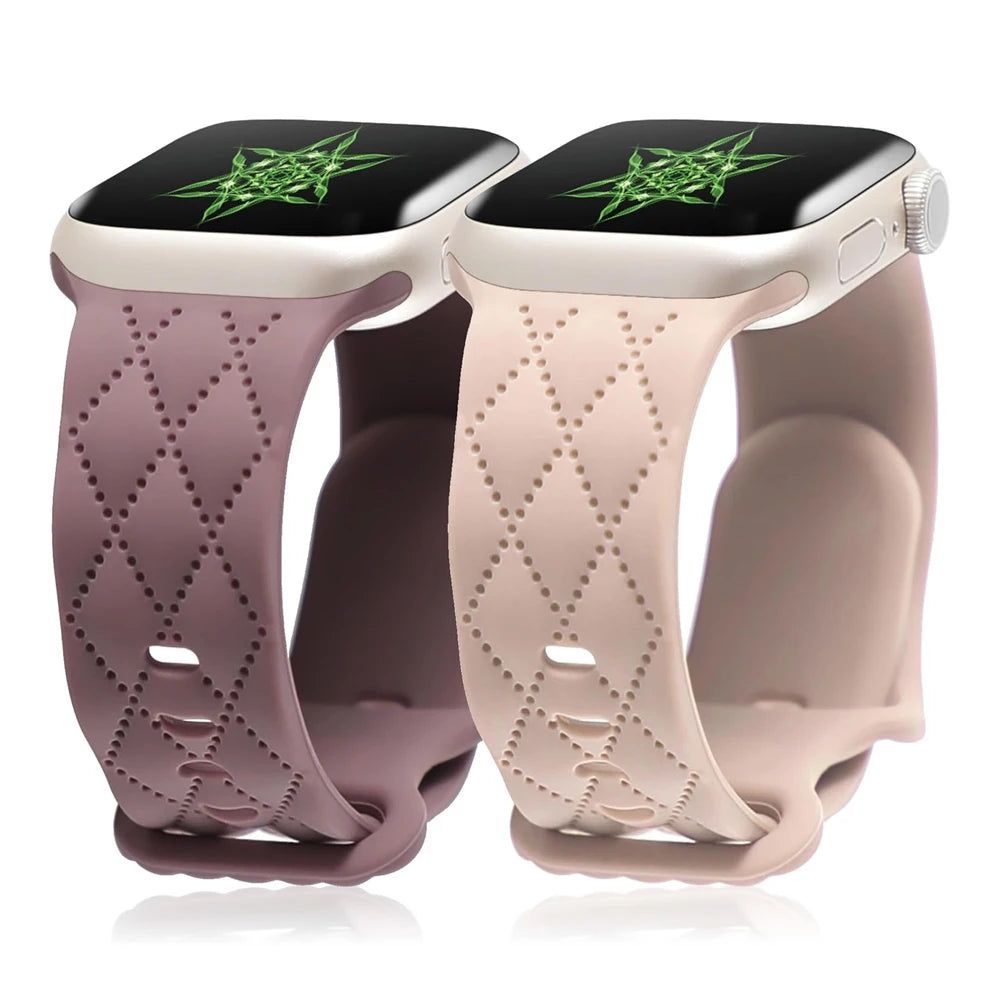 Quilt Puff Silicone Apple Watch Band