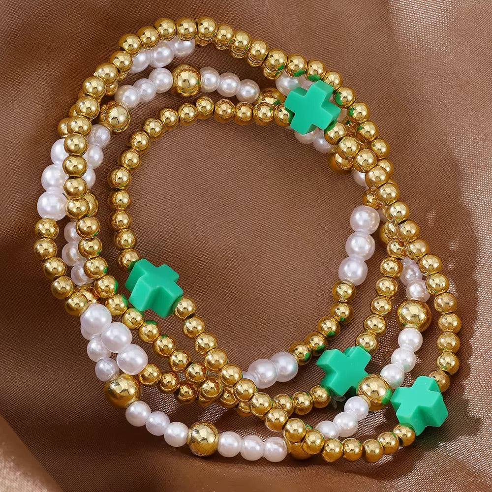 Bold & Beaded Bracelet Stack (Multiple Colors)