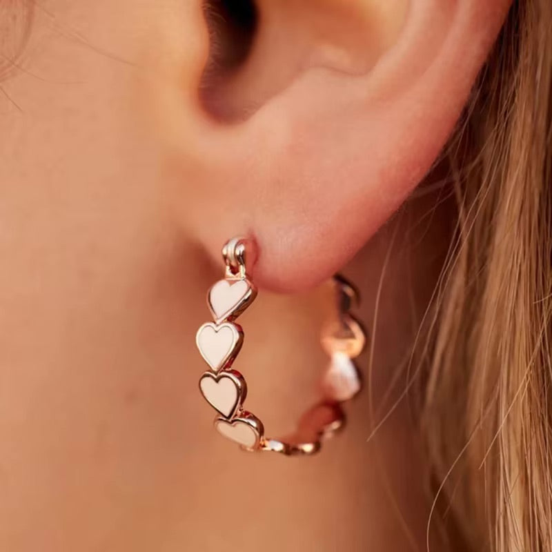 Heart-to-Heart Hoop Earrings