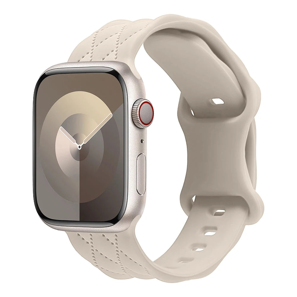 Quilt Puff Silicone Apple Watch Band