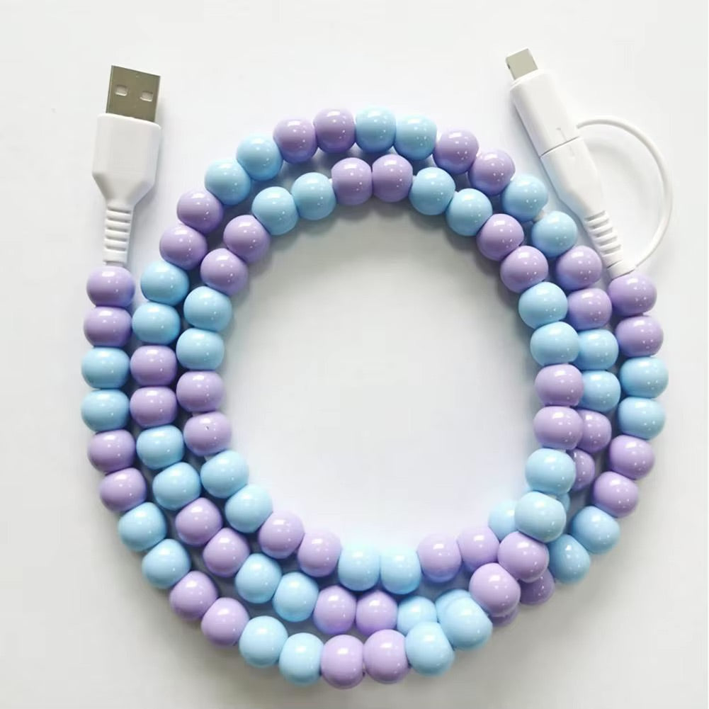 Beaded Charger Cord (Multiple Colors)