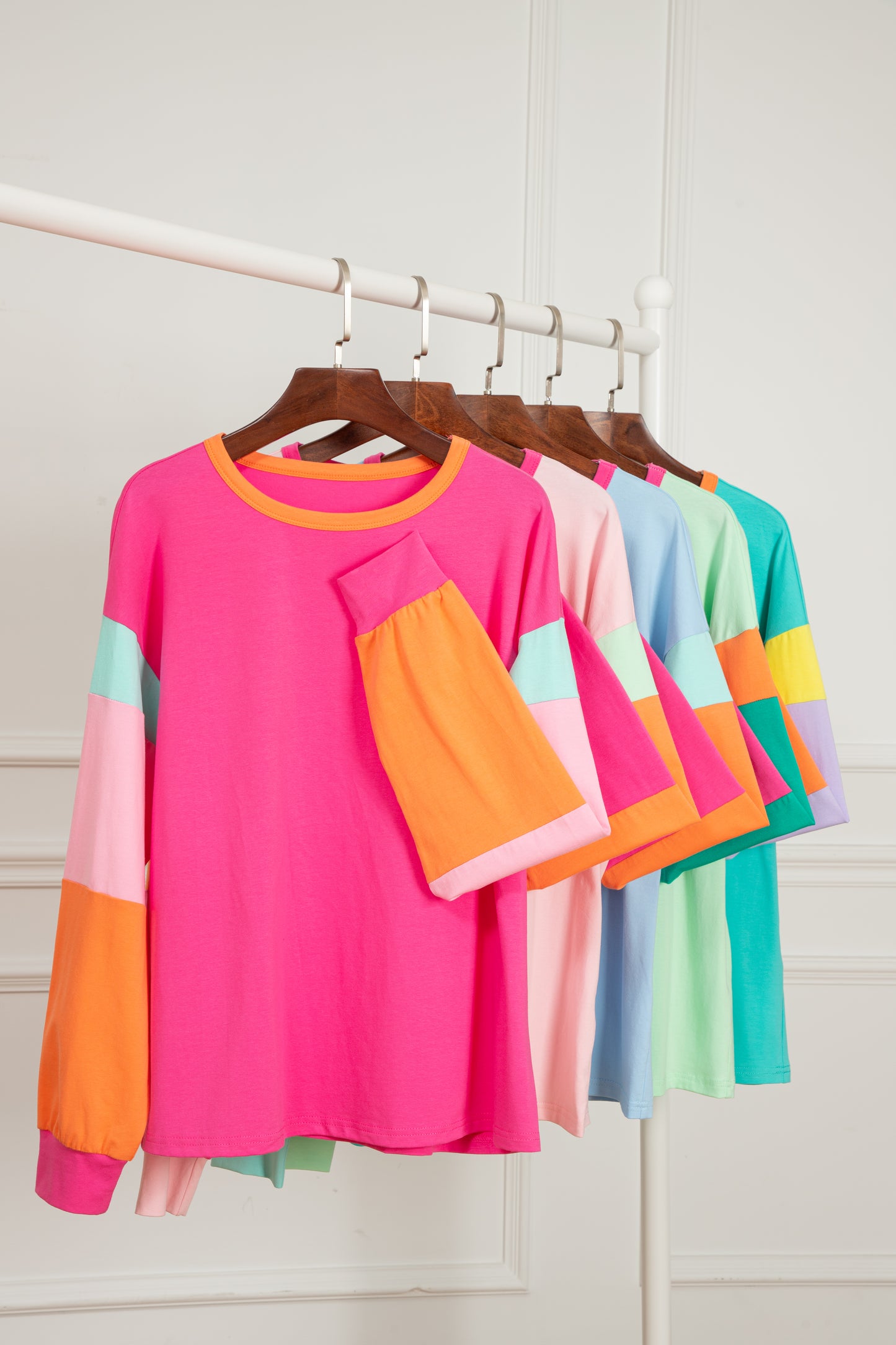 Teal Sherbet Stripe Oversized Top