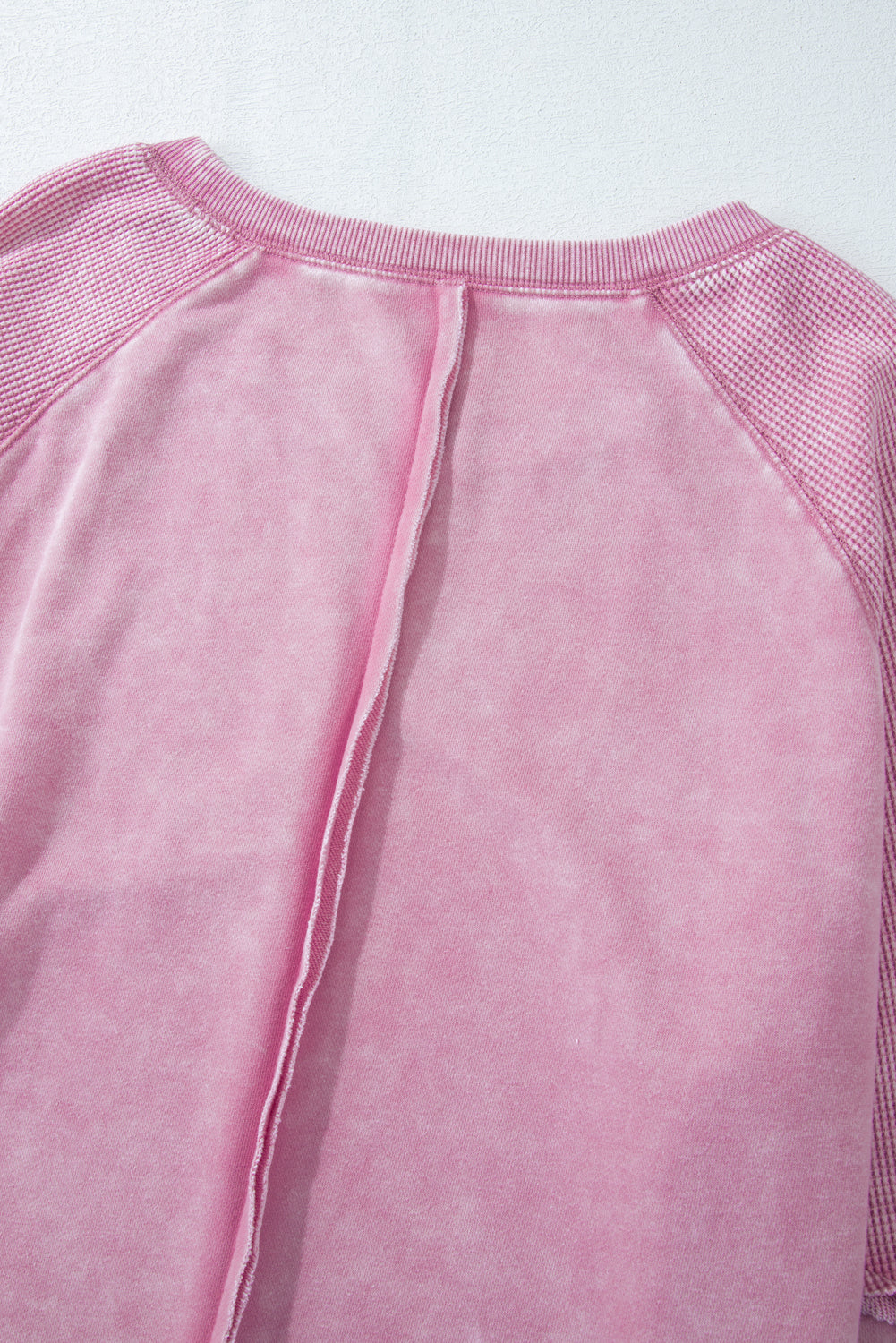 Oversized Waffle Sweatshirt (Pink)