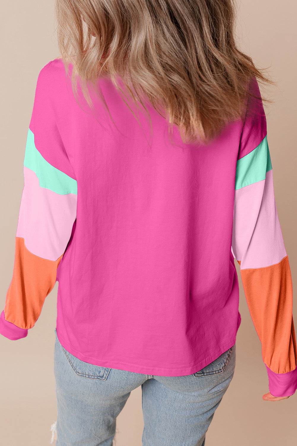 Rose Sherbet Stripe Oversized Top