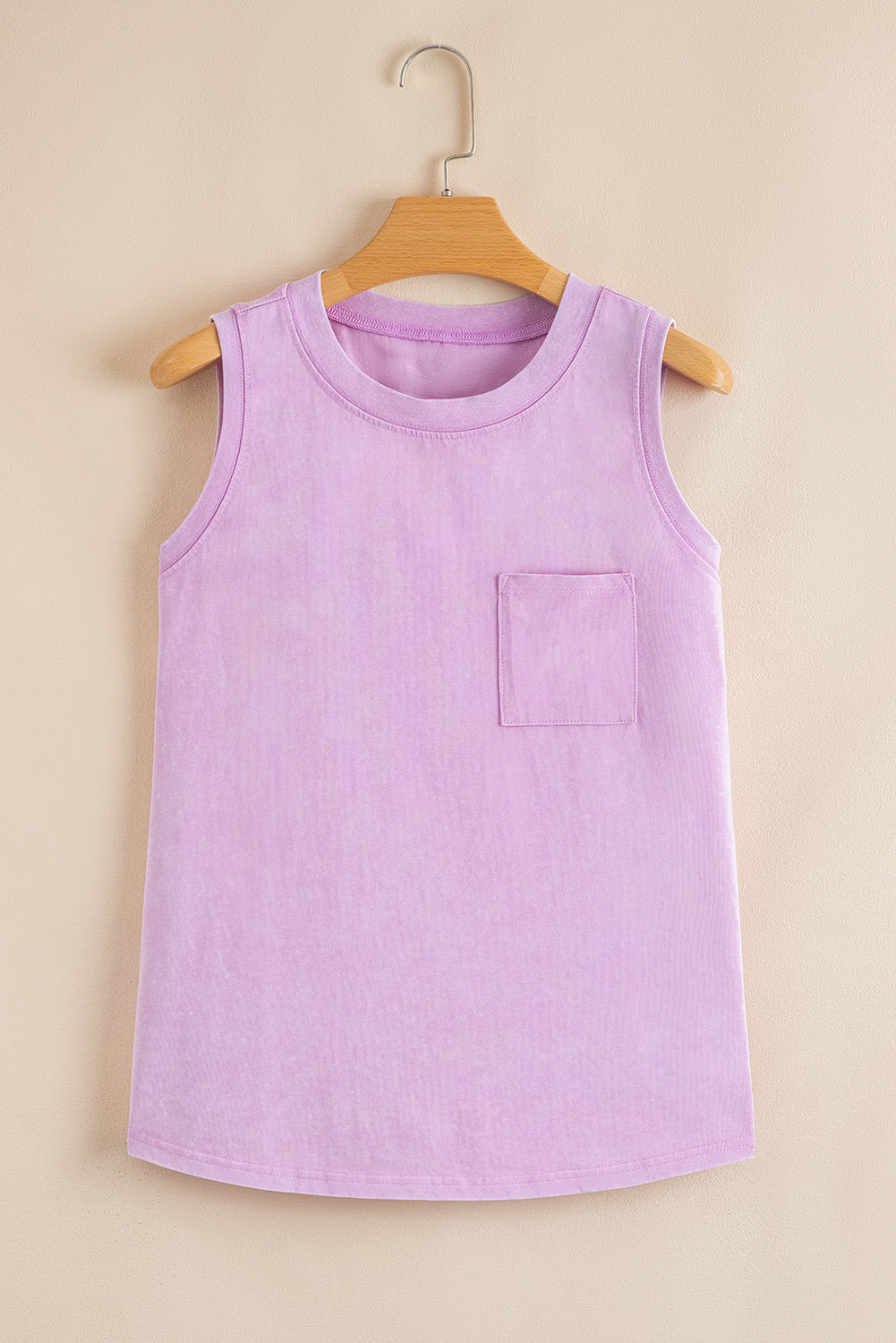 Mineral Wash Patch Tank Top (Orchid)