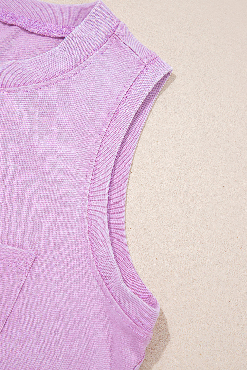Mineral Wash Patch Tank Top (Orchid)