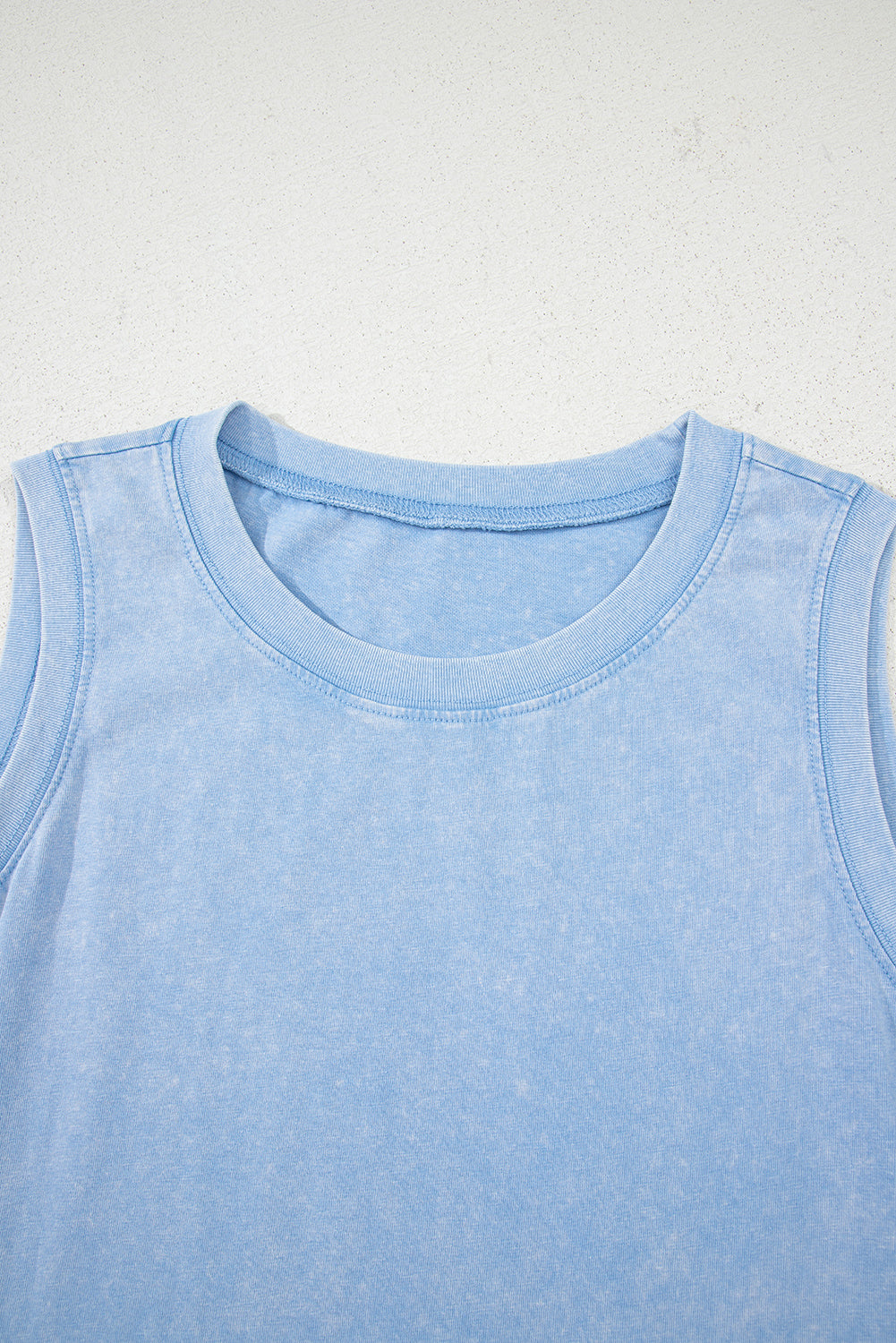 Mineral Wash Pocket Tank Dress (Blue)