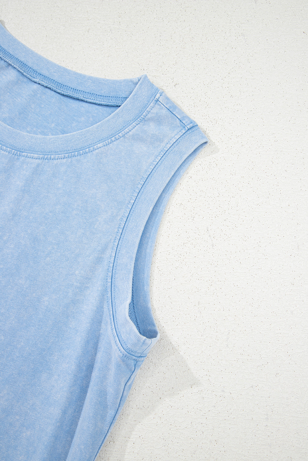 Mineral Wash Pocket Tank Dress (Blue)
