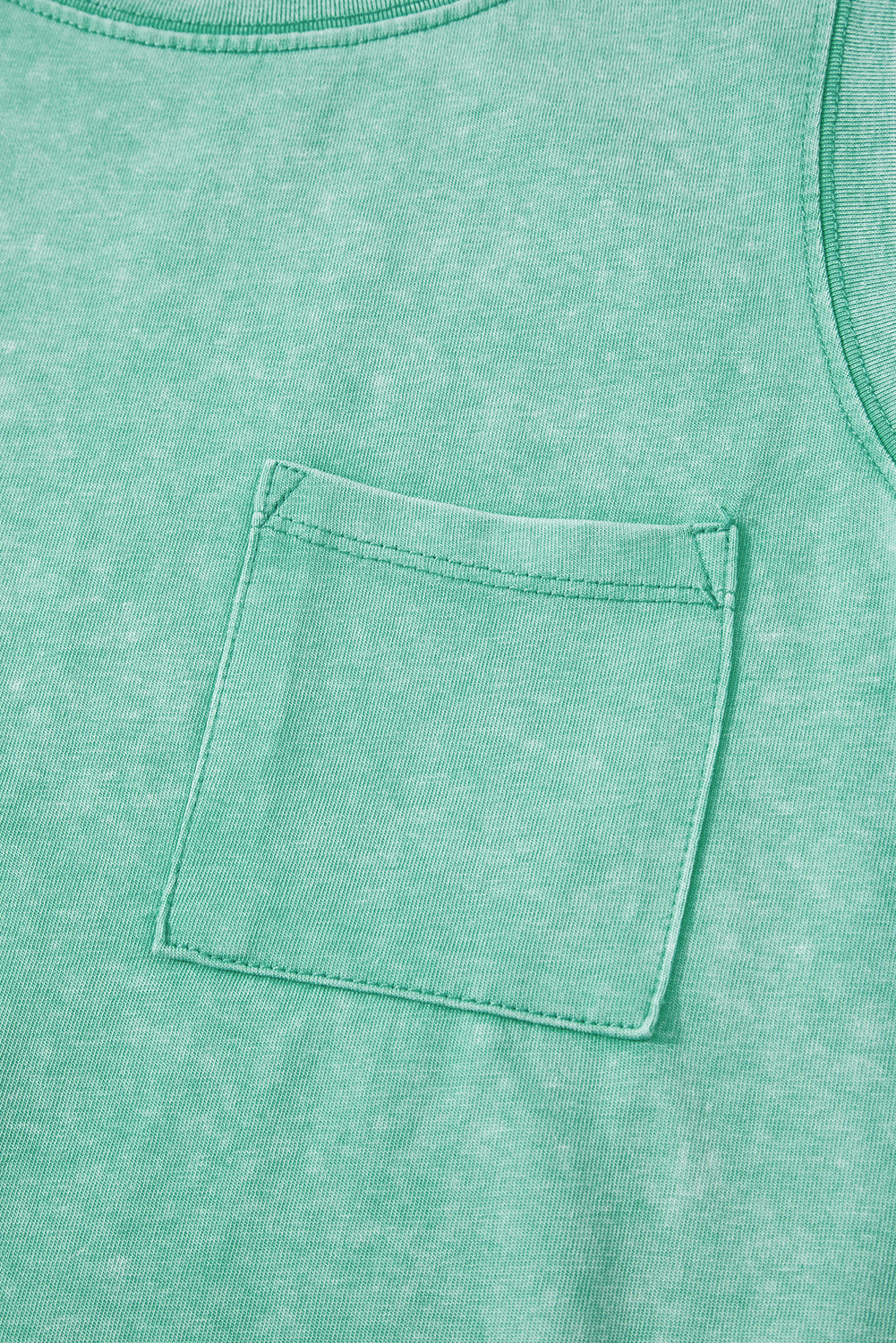 Mineral Wash Patch Tank Top (Green)