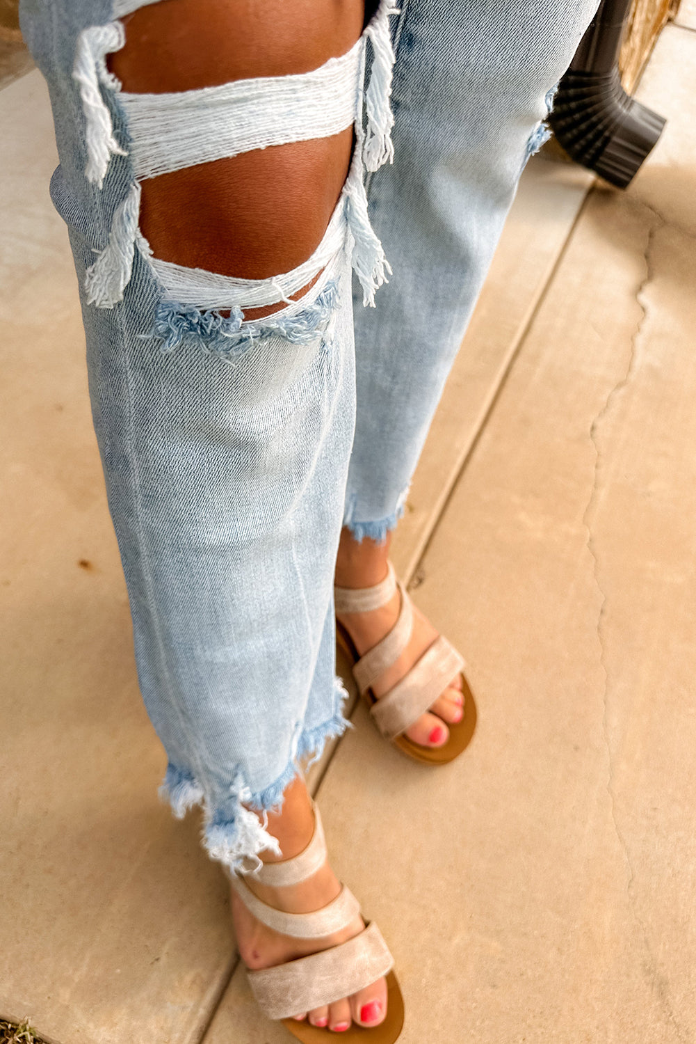 Slim Fit Distressed Jeans