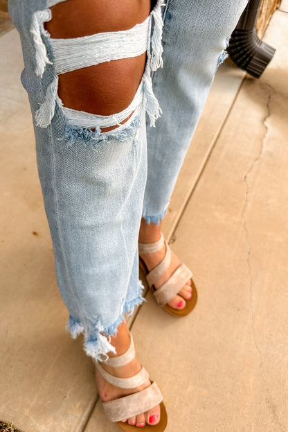 Slim Fit Distressed Jeans