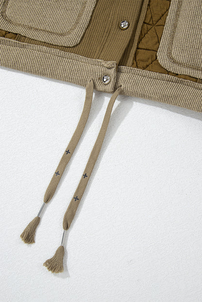 Carrie Quilt Hoodie (Brown/Ivory)
