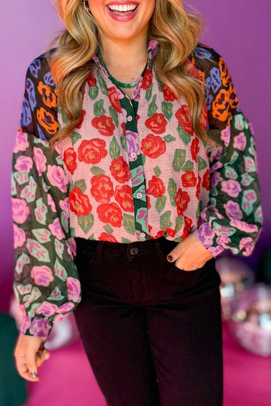 Floral Puff Sleeve Shirt