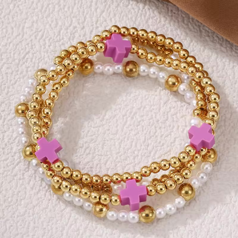 Bold & Beaded Bracelet Stack (Multiple Colors)