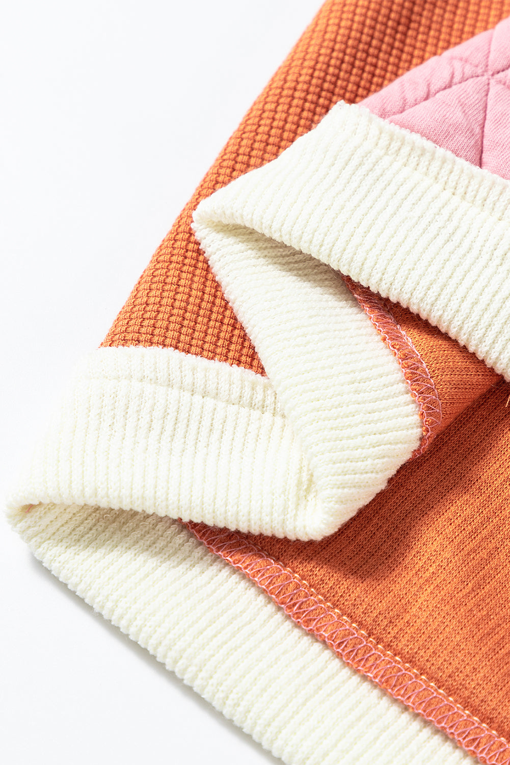 Carrie Quilt Hoodie (Pink/White)