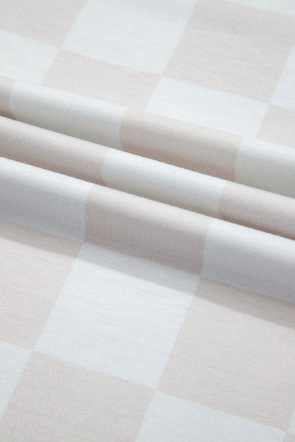 Beige Bliss Checkered Comfort Set
