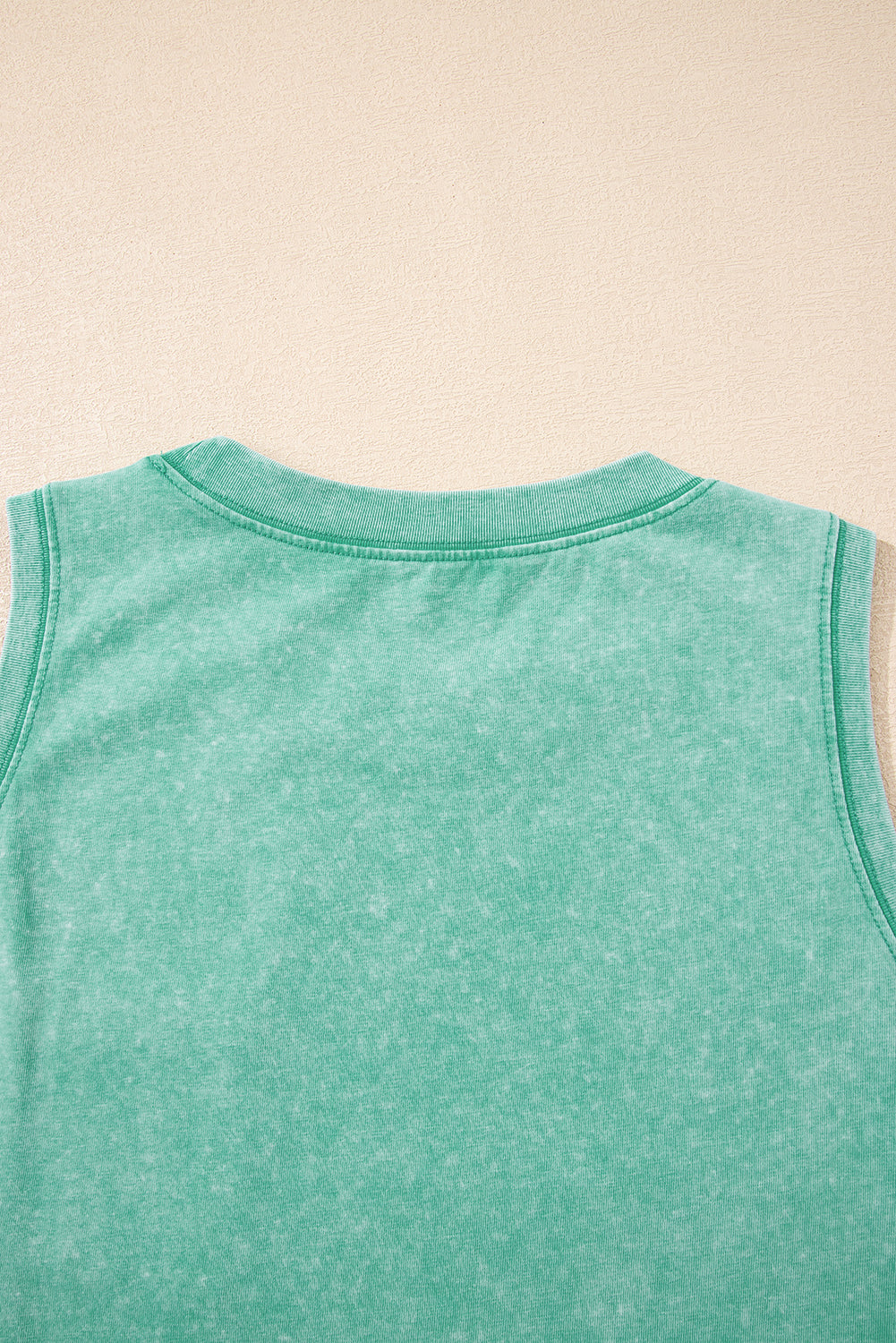 Mineral Wash Patch Tank Top (Green)