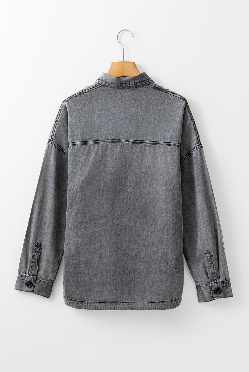 Grey Mineral Wash Denim Jacket