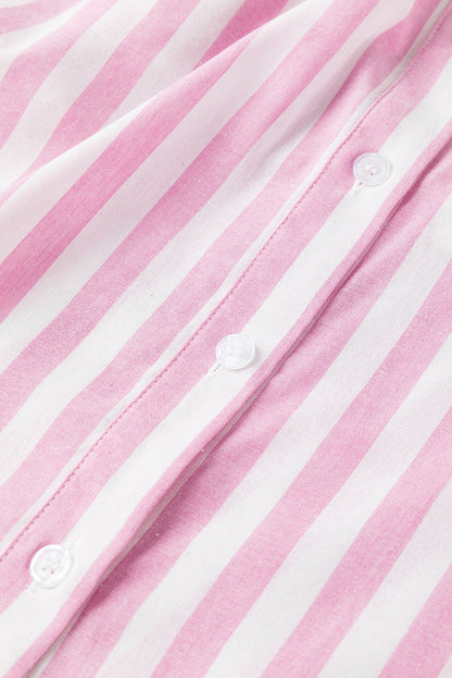 Sunburst Stripes Button Top