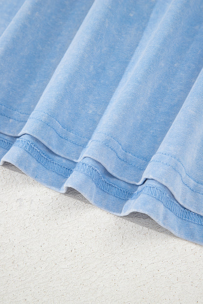 Mineral Wash Pocket Tank Dress (Blue)