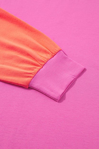 Rose Sherbet Stripe Oversized Top