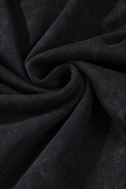 Oversized Waffle Sweatshirt (Black)