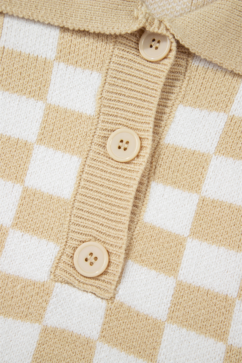 Cozy Brulee Checkered Sweater