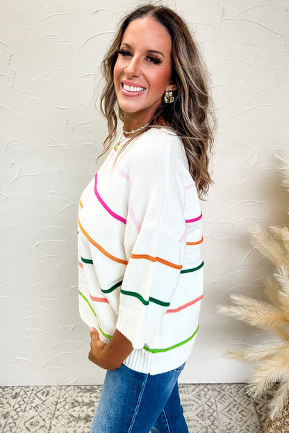 Color Pop Cream Sweater