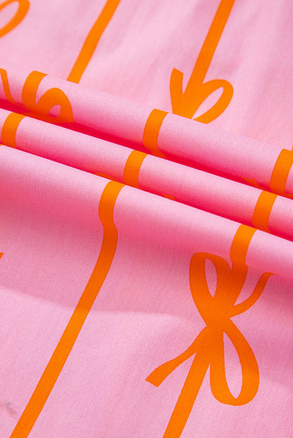Pink Peach Bow Bliss Top (Plus)