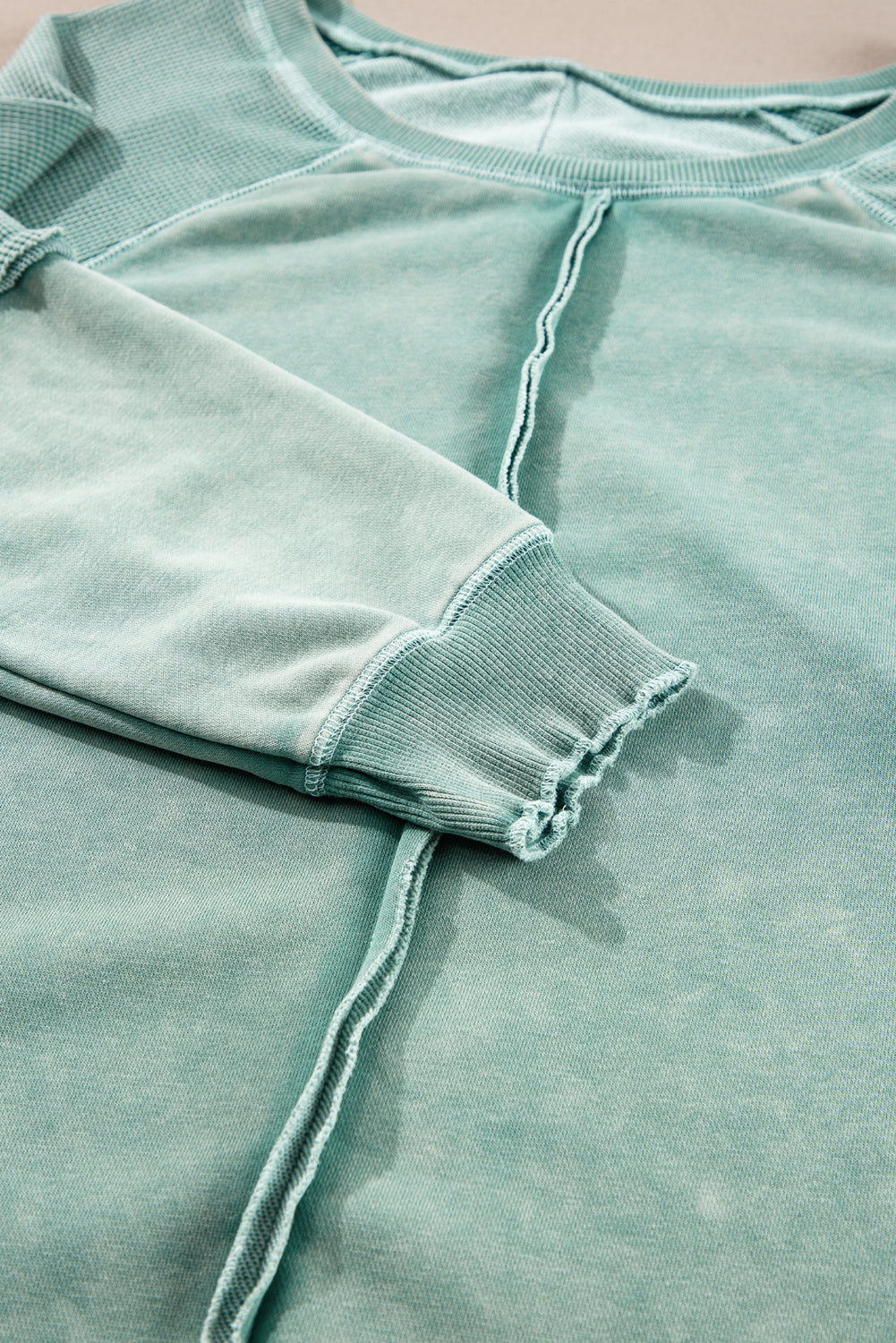 Oversized Waffle Sweatshirt (Green)