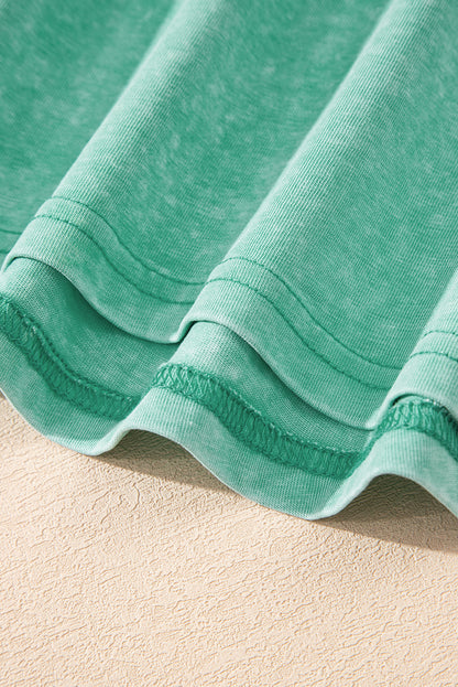 Mineral Wash Patch Tank Top (Green)