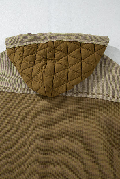 Carrie Quilt Hoodie (Brown/Ivory)