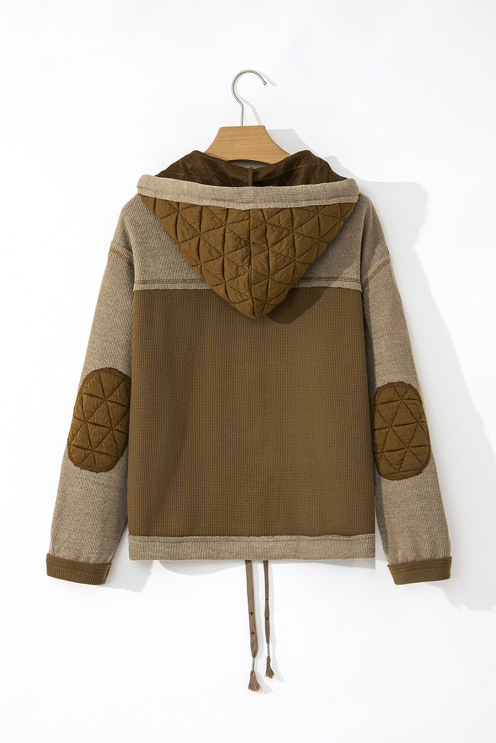 Carrie Quilt Hoodie (Brown/Ivory)