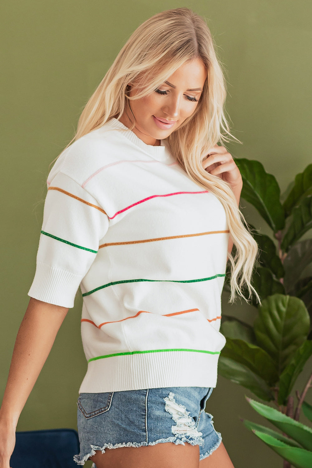 Color Pop Cream Sweater