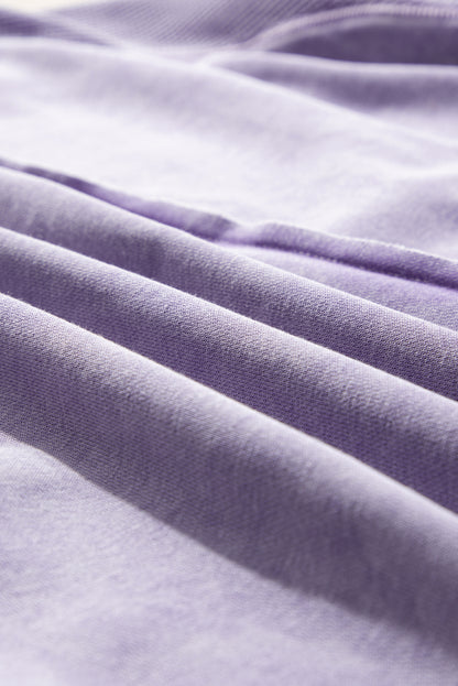 Oversized Waffle Sweatshirt (Purple)