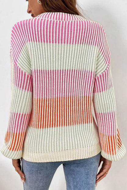 Creamsicle Bubble Sleeve Sweater