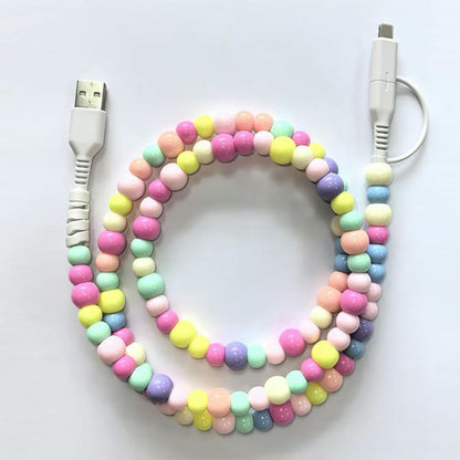 Beaded Charger Cord (Multiple Colors)