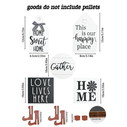 Home Sweet Home Farmhouse Tiered Tray Decor