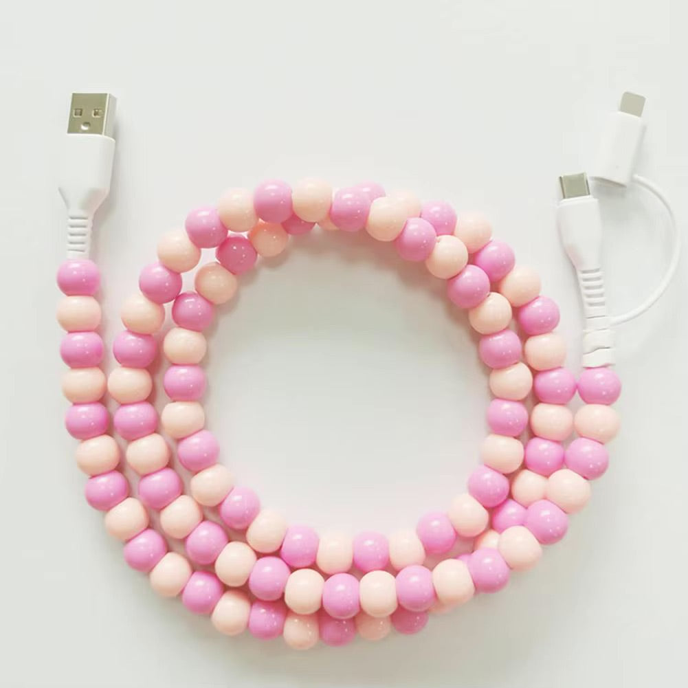 Beaded Charger Cord (Multiple Colors)